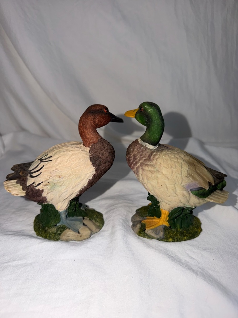 Yardworks Originals Decorative Duck Figurines - Mallard & Canvasback - Set of 2 - Picture 2 of 16